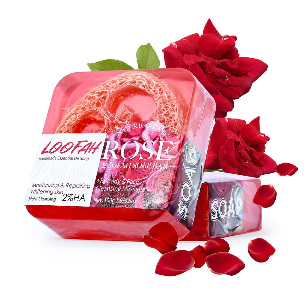 Handmade Soap Bar with Organic Ocean Loofah Oil Control Acne Treatment Revitalizes Skin for Face and Body