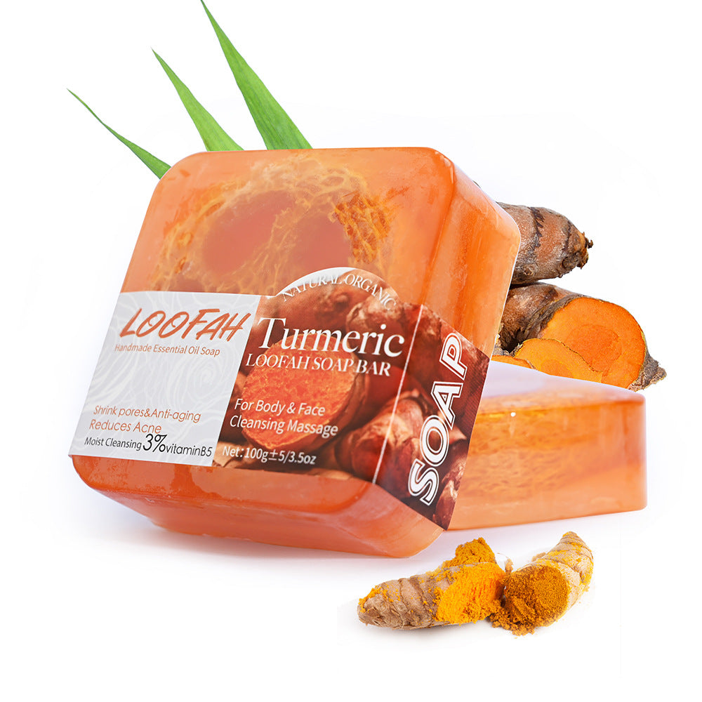 Handmade Soap Bar with Organic Ocean Loofah Oil Control Acne Treatment Revitalizes Skin for Face and Body