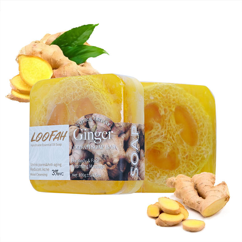 Handmade Soap Bar with Organic Ocean Loofah Oil Control Acne Treatment Revitalizes Skin for Face and Body