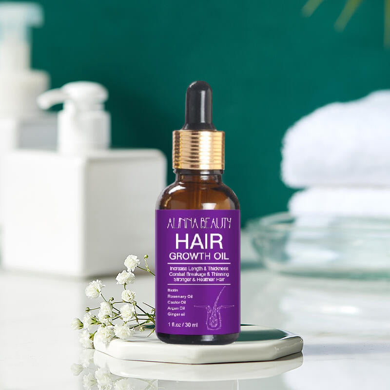Alinna Beauty Hair Growth Oil with Organic Rosemary Castor for Dry, Damaged & Split End