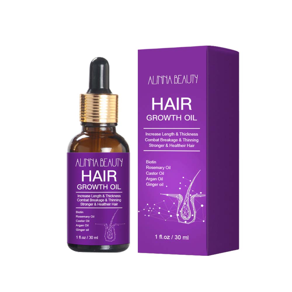 Alinna Beauty Hair Growth Oil with Organic Rosemary Castor for Dry, Damaged & Split End