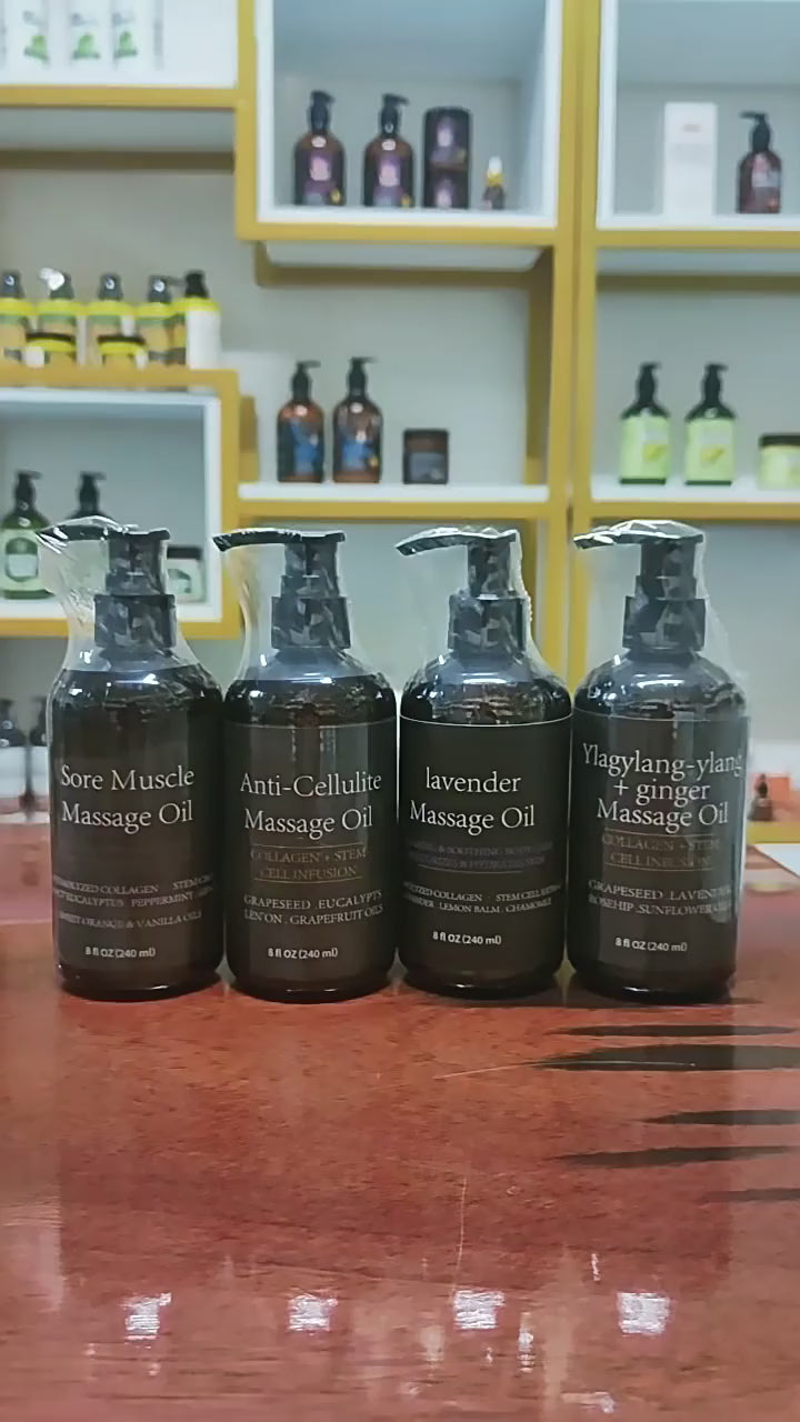 Premium Botanical Massage Oil Collection | Anti-Cellulite & Aromatherapy